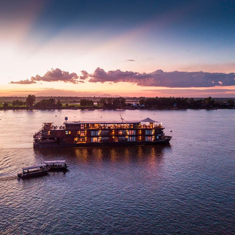 Viaje a medida: Crucero AQUA de 3 noches  Ro abajo  Temporada de Agua Baja (De Phnom Penh a Ho Chi Minh)-Vietnam